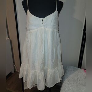 Forever 21 Cream Color Spaghetti Strap Dress Size Large